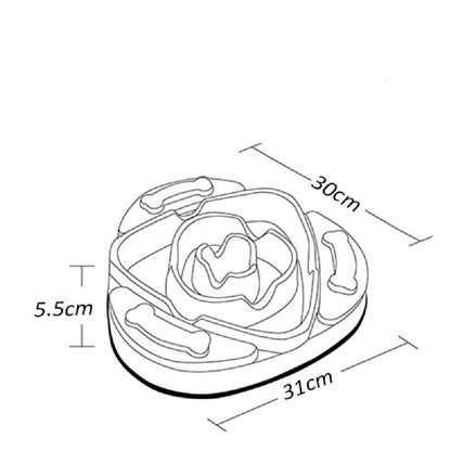 Elevated Maze Pet Slow Food Dispenser